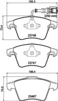 HELLA PAGID 8DB355011171 - Código de motor: DMZA<br>para diámetro disco de freno [mm]: 340<br>Número de PR: 2E4<br>Longitud [mm]: 170,5<br>Ancho [mm]: 79,2<br>Homologación: ECE R90 Approved<br>Artículo complementario / información complementaria 2: Chapa antichirridos<br>Artículo complementario / información complementaria 2: con tornillos pinza freno<br>Lado de montaje: Eje delantero<br>Espesor/grosor 1 [mm]: 19<br>Contacto avisador de desgaste: con contacto avisador de desgaste<br>Peso [kg]: 3,321<br>Artículo complementario / información complementaria 2: con material de fijación<br>