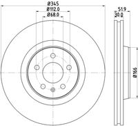 HELLA PAGID 8DD355117181 - Disco de freno - PRO