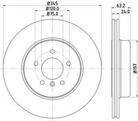 HELLA PAGID 8DD355119341 - Disco de freno - PRO