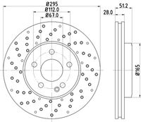 HELLA PAGID 8DD355129681 - Disco de freno - PRO High Carbon