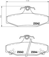 HELLA PAGID 8DB355009571 - Lado de montaje: Eje delantero<br>Código FMSI: D449-7329 D700-7329<br>Homologación: E1 90R-01881/750<br>Número de WVA: 21725 21726 21727<br>Sistema de frenos: Akebono<br>Artículo complementario / información complementaria 2: sin chapa antichirridos<br>Artículo complementario/Información complementaria: sin accesorios<br>Material del forro de fricción: Low-Metallic<br>Contacto avisador de desgaste: con avisador acústico de desgaste<br>Ancho 1 [mm]: 137,3<br>Ancho 2 [mm]: 137<br>Altura 1 [mm]: 54<br>Altura 2 [mm]: 54<br>Espesor/grosor 1 [mm]: 16,5<br>Espesor/grosor 2 [mm]: 16,5<br>