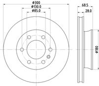 HELLA PAGID 8DD355131891 - Disco de freno - PRO