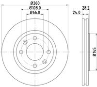 HELLA PAGID 8DD355105031 - Disco de freno - PRO