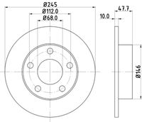 HELLA PAGID 8DD355105681 - Disco de freno - PRO