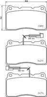 HELLA PAGID 8DB355012291 - Lado de montaje: Eje trasero<br>Ancho [mm]: 95,7<br>Altura [mm]: 43,9<br>Espesor [mm]: 16,5<br>Contacto avisador de desgaste: no preparado para indicador de desgaste<br>Artículo complementario / información complementaria 2: con tornillos pinza freno<br>Artículo complementario/Información complementaria: con accesorios<br>Número de WVA: 23517<br>Sistema de frenos: Lucas<br>Peso [kg]: 0,8<br>Nº de información técnica: T1240<br>