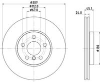 HELLA PAGID 8DD355135121 - Disco de freno - PRO High Carbon