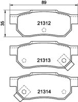 HELLA PAGID 8DB355005731 - Lado de montaje: Eje delantero<br>Homologación: E1 90R-01881/515<br>Sistema de frenos: TRW<br>Artículo complementario / información complementaria 2: Chapa antichirridos<br>Artículo complementario/Información complementaria: con accesorios<br>Material del forro de fricción: Low-Metallic<br>Contacto avisador de desgaste: con avisador acústico de desgaste<br>Ancho 1 [mm]: 129,4<br>Ancho 2 [mm]: 129,2<br>Altura 1 [mm]: 69,7<br>Altura 2 [mm]: 69,7<br>Espesor/grosor 1 [mm]: 17,3<br>Espesor/grosor 2 [mm]: 17,3<br>Número de WVA: 21515<br>Número de WVA: 21516<br>Número de WVA: 21517<br>