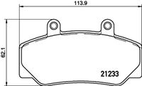 HELLA PAGID 8DB355019031 - Lado de montaje: Eje delantero<br>Dinámica de frenado / conducción: para vehículos con ABS<br>año construcción hasta: 08/1993<br>año construcción desde: 09/1993<br>Ancho [mm]: 129<br>Altura [mm]: 64,6<br>Espesor [mm]: 18,2<br>Contacto avisador de desgaste: no preparado para indicador de desgaste<br>Número de WVA: 20164<br>Sistema de frenos: Lucas<br>Peso [kg]: 1,72<br>Nº de información técnica: T5062<br>