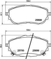 HELLA PAGID 8DB355020281 - Lado de montaje: Eje trasero<br>Ancho [mm]: 102,2<br>Altura [mm]: 45,9<br>Espesor [mm]: 16<br>Contacto avisador de desgaste: con avisador acústico de desgaste<br>Número de indicadores de desgaste [por eje]: 2<br>Artículo complementario/Información complementaria: con accesorios<br>Número de WVA: 24664<br>Sistema de frenos: Bosch<br>Peso [kg]: 0,8<br>Nº de información técnica: T1727<br>