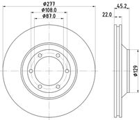 HELLA PAGID 8DD 355 113-041 - Disco de freno