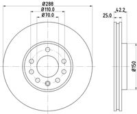 HELLA PAGID 8DD 355 104-681 - Disco de freno