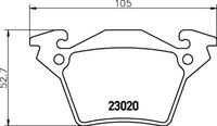 HELLA PAGID 8DB355008641 - Juego de pastillas de freno