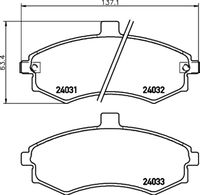 HELLA PAGID 8DB355010481 - Lado de montaje: Eje trasero<br>Ancho [mm]: 85,6<br>Altura [mm]: 46,4<br>Espesor [mm]: 14<br>Contacto avisador de desgaste: con avisador acústico de desgaste<br>Número de WVA: 21553<br>Sistema de frenos: Sumitomo<br>Peso [kg]: 0,75<br>Nº de información técnica: T0391<br>