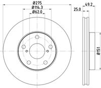 HELLA PAGID 8DD 355 118-691 - Disco de freno