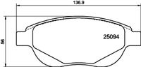 HELLA PAGID 8DB 355 015-381 - Juego de pastillas de freno