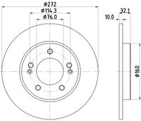 HELLA PAGID 8DD355126501 - Lado de montaje: Eje delantero<br>Tamaño freno: 17"<br>Tipo de disco de frenos: ventilación interna<br>Diámetro exterior [mm]: 320<br>Espesor de disco de frenos [mm]: 28<br>Altura [mm]: 47,4<br>Espesor mínimo [mm]: 26,4<br>Superficie: revestido<br>Diámetro interior [mm]: 145<br>corona de agujeros - Ø [mm]: 114,3<br>Diámetro de centrado [mm]: 69<br>Diseño/cantidad de taladros: 05/07<br>Diámetro de orificio para perno de rueda [mm]: 12,5<br>Artículo complementario / información complementaria 2: sin buje de rueda<br>Artículo complementario / información complementaria 2: sin cojinete rueda<br>Artículo complementario / información complementaria 2: sin perno de sujeción de rueda<br>Peso [kg]: 9,4<br>Nº de información técnica: 55378PRO<br>