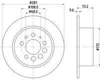 HELLA PAGID 8DD355100891 - Lado de montaje: Eje delantero<br>Restricción de fabricante: Lucas<br>Tipo de disco de frenos: ventilación interna<br>Diámetro exterior [mm]: 263<br>Espesor de disco de frenos [mm]: 22<br>Altura [mm]: 67,3<br>Espesor mínimo [mm]: 20,4<br>Diámetro interior [mm]: 139<br>corona de agujeros - Ø [mm]: 108<br>Diámetro de centrado [mm]: 68<br>Diseño/cantidad de taladros: 05/07<br>Diámetro de orificio para perno de rueda [mm]: 16,5<br>Artículo complementario / información complementaria 2: sin buje de rueda<br>Artículo complementario / información complementaria 2: sin cojinete rueda<br>Artículo complementario / información complementaria 2: sin perno de sujeción de rueda<br>Peso [kg]: 5,7<br>Nº de información técnica: 54011<br>