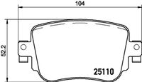 HELLA PAGID 8DB355021291 - Lado de montaje: Eje trasero<br>Número de PR: 1KT<br>Ancho [mm]: 87<br>Altura [mm]: 53<br>Espesor [mm]: 17,2<br>Contacto avisador de desgaste: no preparado para indicador de desgaste<br>Artículo complementario / información complementaria 2: con tornillos pinza freno<br>Artículo complementario/Información complementaria: con accesorios<br>Número de WVA: 23554<br>Sistema de frenos: Lucas<br>Peso [kg]: 1<br>Nº de información técnica: T5075<br>