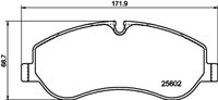 HELLA PAGID 8DB355020691 - Longitud [mm]: 136,8<br>Ancho [mm]: 58,5<br>Ancho [mm]: 60,9<br>Homologación: ECE R90 Approved<br>Lado de montaje: Eje trasero<br>Espesor/grosor 1 [mm]: 17,5<br>Contacto avisador de desgaste: preparado para indicador desgaste<br>Peso [kg]: 1,760<br>Artículo complementario / información complementaria 2: con material de fijación<br>