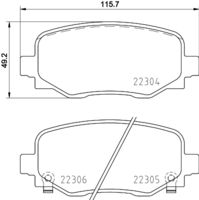 HELLA PAGID 8DB355025481 - Lado de montaje: Eje delantero<br>Restricción de fabricante: Mando<br>Ancho [mm]: 141<br>Altura [mm]: 63,3<br>Espesor [mm]: 20,1<br>Contacto avisador de desgaste: con avisador acústico de desgaste<br>Número de indicadores de desgaste [por eje]: 2<br>Número de WVA: 22165<br>Sistema de frenos: Mando<br>Peso [kg]: 2<br>Nº de información técnica: T2447<br>