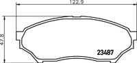 HELLA PAGID 8DB355009521 - Lado de montaje: Eje trasero<br>para el tipo de serie del modelo: I.O<br>Código FMSI: D383-7272<br>Homologación: E1 90R-01878/561<br>Número de WVA: 21706 21707 21708<br>Sistema de frenos: Akebono<br>Artículo complementario / información complementaria 2: sin chapa antichirridos<br>Artículo complementario/Información complementaria: sin accesorios<br>Material del forro de fricción: Low-Metallic<br>Contacto avisador de desgaste: con avisador acústico de desgaste<br>Ancho 1 [mm]: 108<br>Ancho 2 [mm]: 107,8<br>Altura 1 [mm]: 41<br>Altura 2 [mm]: 41<br>Espesor/grosor 1 [mm]: 15<br>Espesor/grosor 2 [mm]: 15<br>