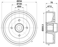 BREMBO 14775410 - Tambor de freno - ESSENTIAL LINE