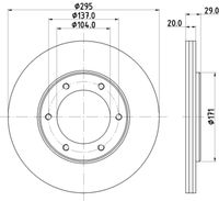 HELLA PAGID 8DD 355 101-191 - Disco de freno