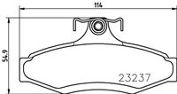 HELLA PAGID 8DB355009491 - Longitud [mm]: 98,8<br>Ancho [mm]: 43,5<br>Homologación: ECE R90 Approved<br>Artículo complementario / información complementaria 2: Chapa antichirridos<br>Lado de montaje: Eje trasero<br>Espesor/grosor 1 [mm]: 15<br>Contacto avisador de desgaste: con avisador acústico de desgaste<br>Peso [kg]: 0,84<br>