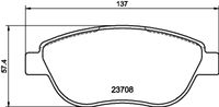 HELLA PAGID 8DB355011331 - para diámetro disco de freno [mm]: 284<br>Longitud [mm]: 136,8<br>Ancho [mm]: 57,3<br>Homologación: ECE R90 Approved<br>Lado de montaje: Eje delantero<br>Espesor/grosor 1 [mm]: 18<br>Peso [kg]: 1,682<br>Artículo complementario / información complementaria 2: con material de fijación<br>