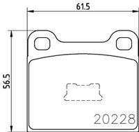 HELLA PAGID 8DB355006531 - Juego de pastillas de freno