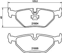 HELLA PAGID 8DB355009051 - Lado de montaje: Eje trasero<br>N.º de chasis (VIN) hasta: X3025751<br>Ancho [mm]: 61,3<br>Altura [mm]: 61<br>Espesor [mm]: 15,2<br>Contacto avisador de desgaste: no preparado para indicador de desgaste<br>Número de WVA: 23091<br>Sistema de frenos: Teves<br>Nº de información técnica: T1206<br>