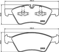 HELLA PAGID 8DB355012011 - Lado de montaje: Eje trasero<br>Nº art. de accesorio recomendado: 8DK 355 251-401<br>Ancho 1 [mm]: 140,1<br>Ancho 2 [mm]: 141,3<br>Altura 1 [mm]: 51,6<br>Altura 2 [mm]: 59,5<br>Espesor [mm]: 18<br>Contacto avisador de desgaste: preparado para indicador desgaste<br>Número de WVA: 23923<br>Sistema de frenos: Teves<br>Nº art. de accesorio recomendado: 8DZ 355 201-341<br>Peso [kg]: 1,3<br>Nº de información técnica: T1455<br>