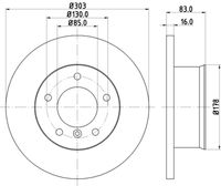 HELLA PAGID 8DD 355 100-391 - Disco de freno