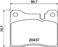 HELLA PAGID 8DB 355 017-561 - Juego de pastillas de freno