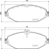 HELLA PAGID 8DB355021921 - Lado de montaje: Eje trasero<br>Nº art. de accesorio recomendado: 8DK 355 252-141<br>Ancho [mm]: 122,5<br>Altura 1 [mm]: 56<br>Altura 2 [mm]: 61,9<br>Espesor [mm]: 16,1<br>Contacto avisador de desgaste: preparado para indicador desgaste<br>Número de WVA: 25353<br>Sistema de frenos: Teves<br>Peso [kg]: 1,04<br>Nº de información técnica: T2379<br>