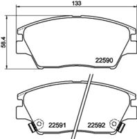 HELLA PAGID 8DB355025741 - Lado de montaje: Eje trasero<br>Ancho [mm]: 99,9<br>Altura [mm]: 40,9<br>Espesor [mm]: 15,7<br>Contacto avisador de desgaste: con avisador acústico de desgaste<br>Número de indicadores de desgaste [por eje]: 2<br>Número de WVA: 25647<br>Sistema de frenos: Akebono<br>Peso [kg]: 1,115<br>Nº de información técnica: T2210<br>