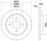 HELLA PAGID 8DD355105661 - Disco de freno - PRO