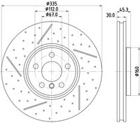 HELLA PAGID 8DD355133091 - Disco de freno - PRO HC