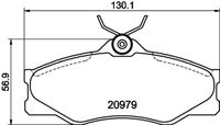 HELLA PAGID 8DB355017661 - Lado de montaje: Eje delantero<br>año construcción hasta: 06/1986<br>Ancho [mm]: 76,7<br>Altura [mm]: 70,2<br>Espesor [mm]: 19<br>Contacto avisador de desgaste: no preparado para indicador de desgaste<br>Número de WVA: 20011<br>Sistema de frenos: Teves<br>Peso [kg]: 1,2<br>Nº de información técnica: T4116<br>