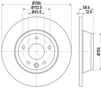 HELLA PAGID 8DD355113841 - Disco de freno - PRO