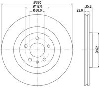 HELLA PAGID 8DD355118021 - Disco de freno - PRO