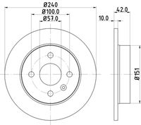 HELLA PAGID 8DD355106091 - Disco de freno - PRO