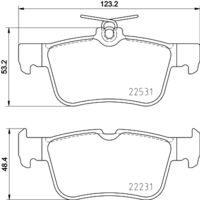 HELLA PAGID 8DB355025491 - Lado de montaje: Eje delantero<br>año construcción desde: 02/2023<br>Ancho [mm]: 193,2<br>Altura [mm]: 64,6<br>Espesor [mm]: 19,1<br>Contacto avisador de desgaste: con avisador acústico de desgaste<br>Número de indicadores de desgaste [por eje]: 2<br>Número de WVA: 22412<br>Sistema de frenos: Teves<br>Peso [kg]: 2,66<br>Nº de información técnica: T2559<br>