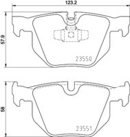 HELLA PAGID 8DB355011801 - Longitud [mm]: 123,1<br>Ancho [mm]: 59,2<br>Ancho [mm]: 58,2<br>Homologación: ECE R90 Approved<br>Artículo complementario / información complementaria 2: con clip de émbolo<br>Lado de montaje: Eje trasero<br>Espesor/grosor 1 [mm]: 17<br>Contacto avisador de desgaste: preparado para indicador desgaste<br>Peso [kg]: 1,19<br>