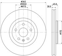 HELLA PAGID 8DD355132621 - Disco de freno - PRO HC