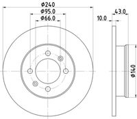 HELLA PAGID 8DD 355 113-361 - Disco de freno