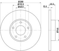 HELLA PAGID 8DD355102781 - Disco de freno - PRO