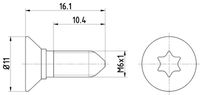 A.B.S. 96525 - Tornillo, disco de freno