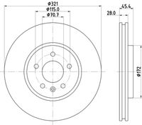 HELLA PAGID 8DD355132171 - Disco de freno - PRO High Carbon