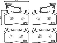 HELLA PAGID 8DB355015681 - Juego de pastillas de freno